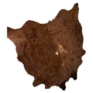 Brown cowhide rug